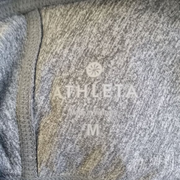 Athleta Womens Gray Full-Zip Hooded Jacket M Polyester & Nylon Blend Lightweight - Picture 4 of 16